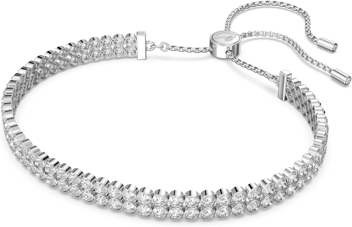 imageSWAROVSKI Subtle Bracelet Jewelry Collection Clear CrystalsRhodium Finish Double Strand