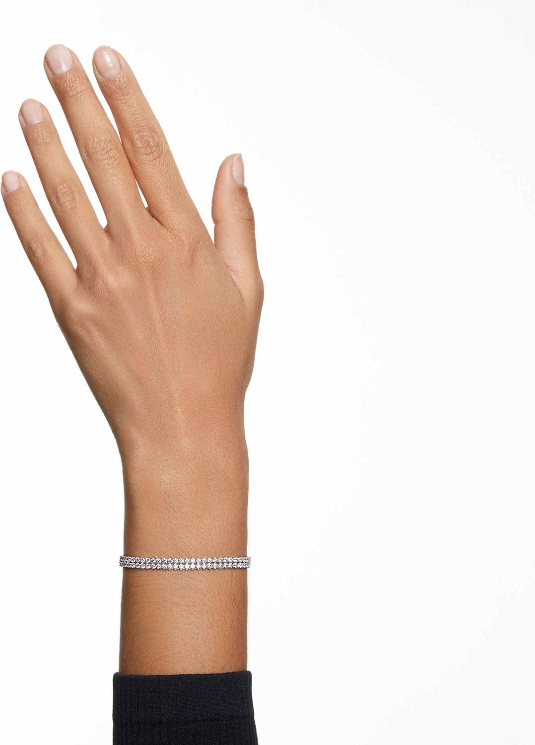 imageSWAROVSKI Subtle Bracelet Jewelry Collection Clear CrystalsRhodium Finish Double Strand