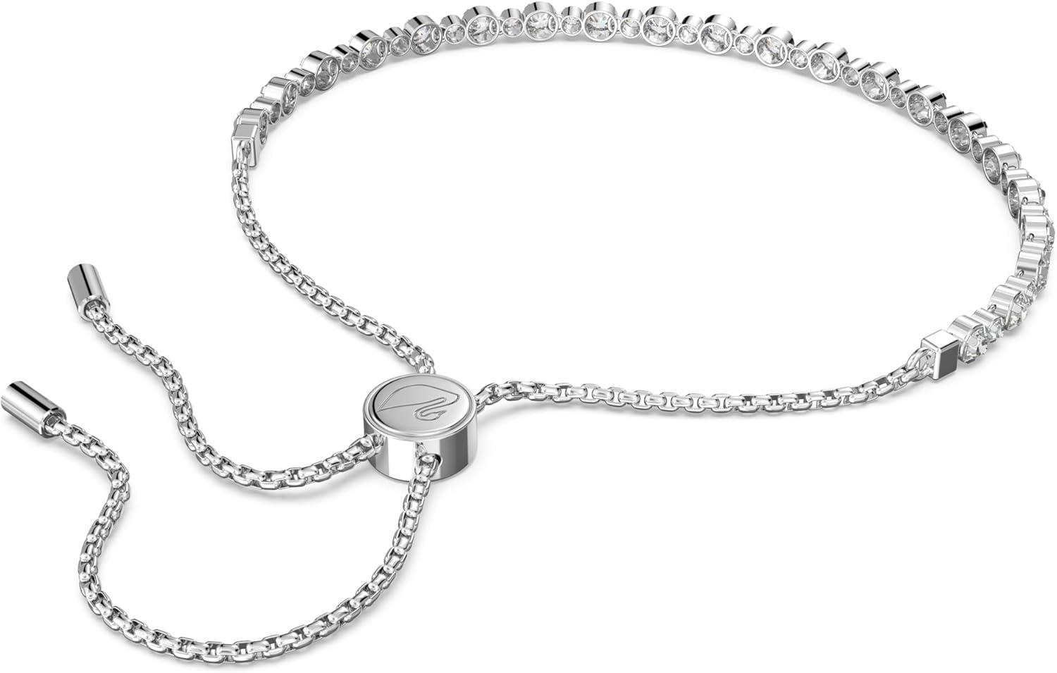imageSWAROVSKI Subtle Bracelet Jewelry Collection Clear CrystalsRhodium Finish Single Strand