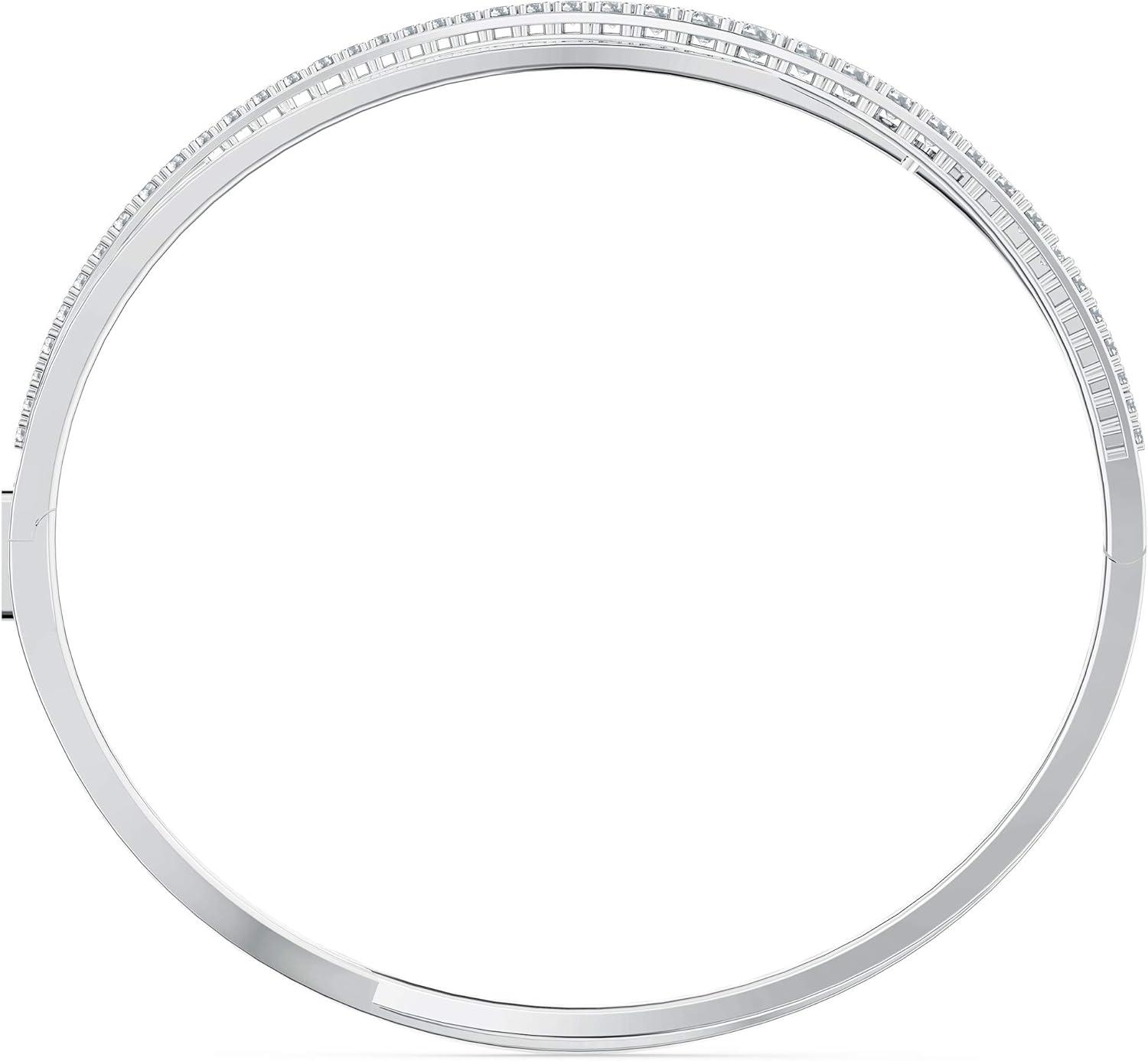 imageSWAROVSKI Twist Rows Crystal Bracelet Collection Rhodium ampamp Rose Gold Tone Finish Clear CrystalsRhodium Tone Finish