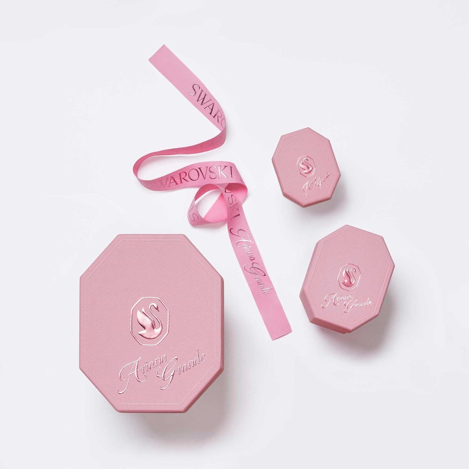 imageSwarovski Ariana Grande Collection Clear Crystal ampamp Pearls Rhodium Finish EarringsCrystal Pearls Hoops