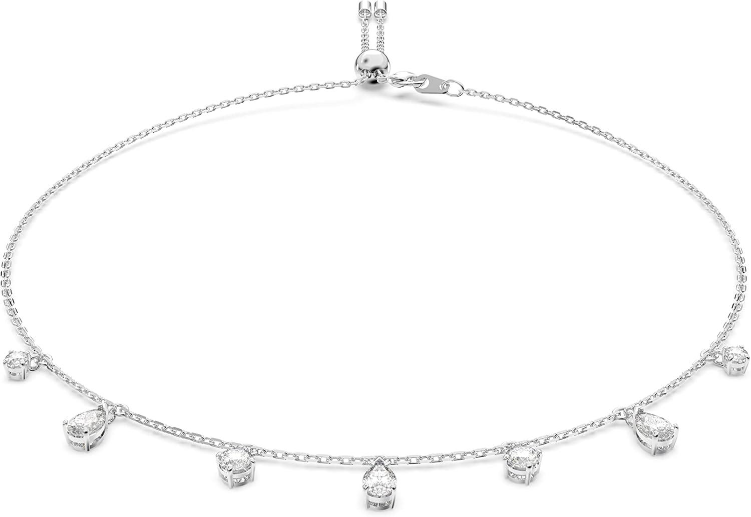 imageSwarovski Attract Crystal Necklace and Earrings Jewelry CollectionChoker Necklace Rhodium Tone