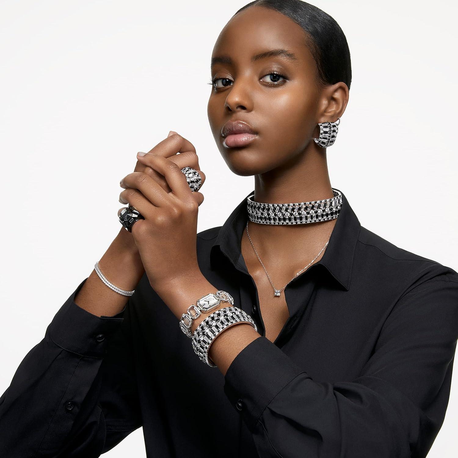 imageSwarovski Attract Crystal Necklace and Earrings Jewelry CollectionPendant Necklace Rhodium Tone