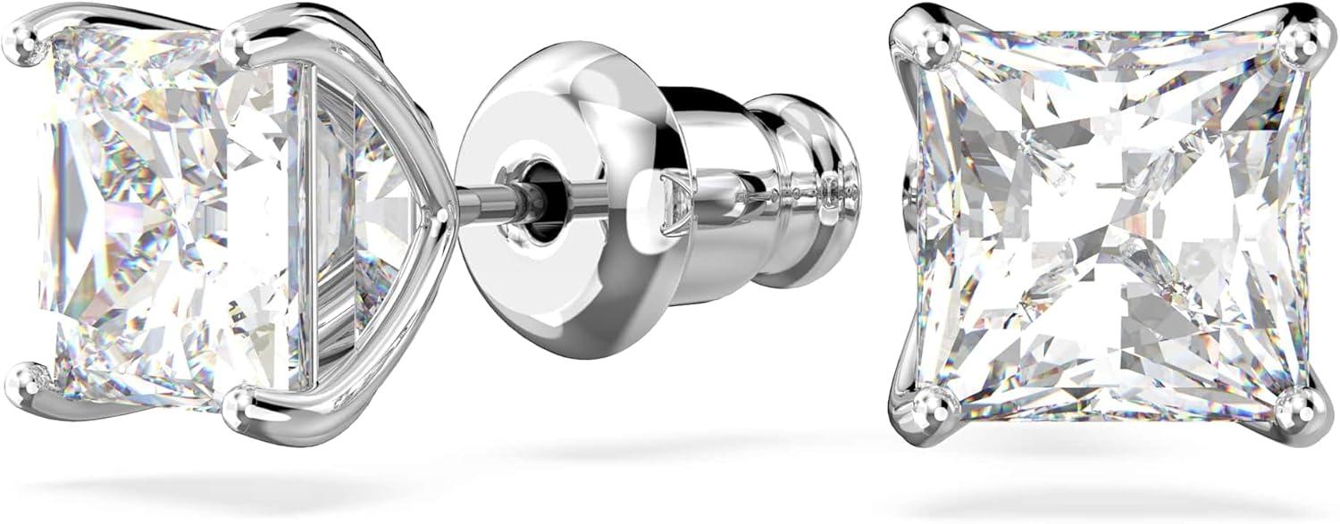 imageSwarovski Attract Crystal Necklace and Earrings Jewelry CollectionStud Pierced Earrings Rhodium Tone