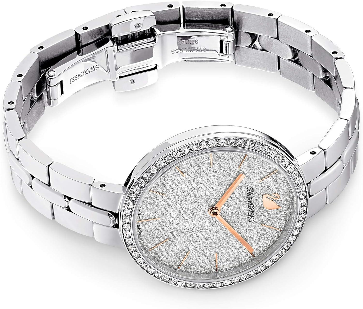 imageSwarovski Cosmopolitan Crystal Watch Clear Crystals Rose Gold Tone Finish Swiss Made Part of The Cosmopolitan Watch CollectionStanless Steel