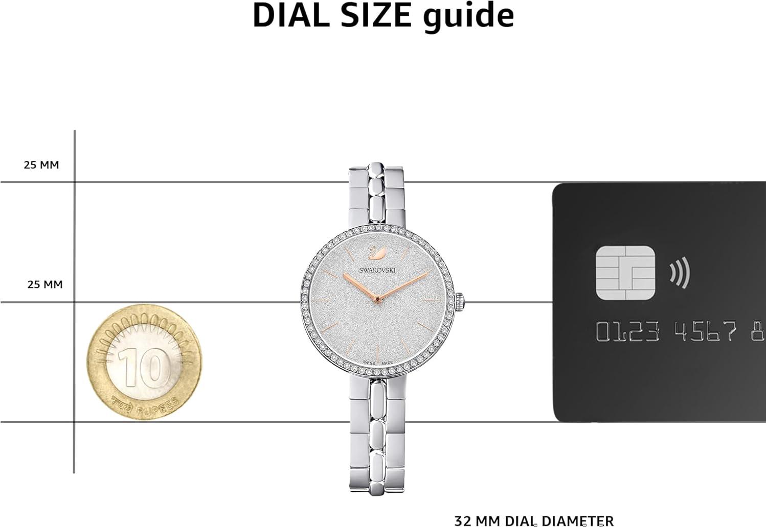 imageSwarovski Cosmopolitan Crystal Watch Clear Crystals Rose Gold Tone Finish Swiss Made Part of The Cosmopolitan Watch CollectionStanless Steel