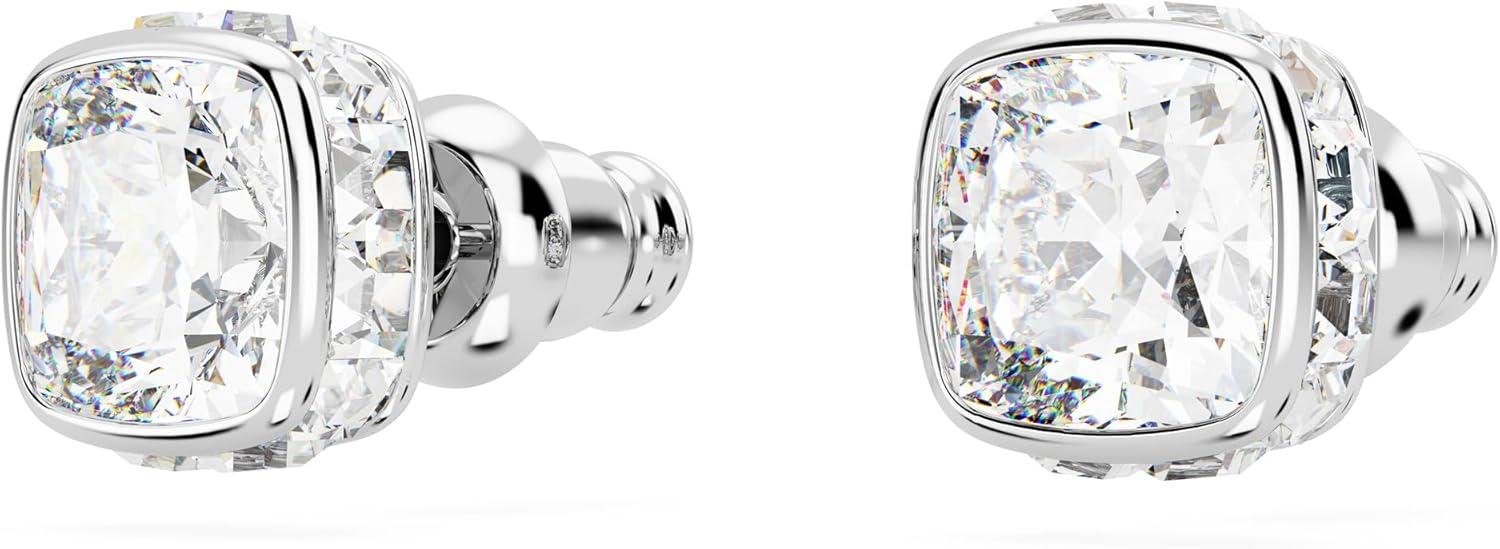 imageSwarovski Crystal Chroma Jewelry Collection Heart Shaped Crystal Latch Back Earring Closure Lobster Claw Clasp BraceletApril Clear