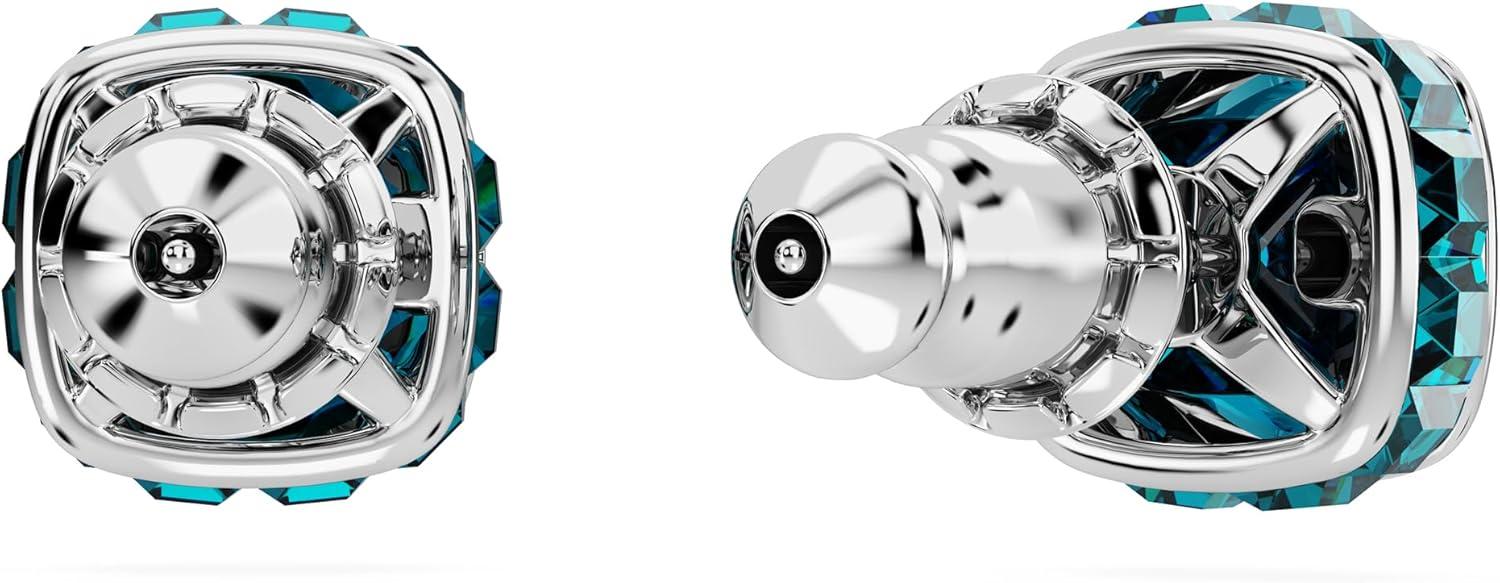 imageSwarovski Crystal Chroma Jewelry Collection Heart Shaped Crystal Latch Back Earring Closure Lobster Claw Clasp BraceletDecember Blue