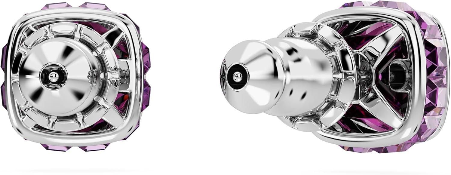 imageSwarovski Crystal Chroma Jewelry Collection Heart Shaped Crystal Latch Back Earring Closure Lobster Claw Clasp BraceletFebruary Pink