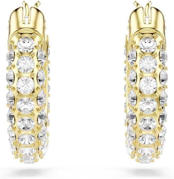 imageSwarovski Dextera hoop earrings Pav Mini White Goldtone finish