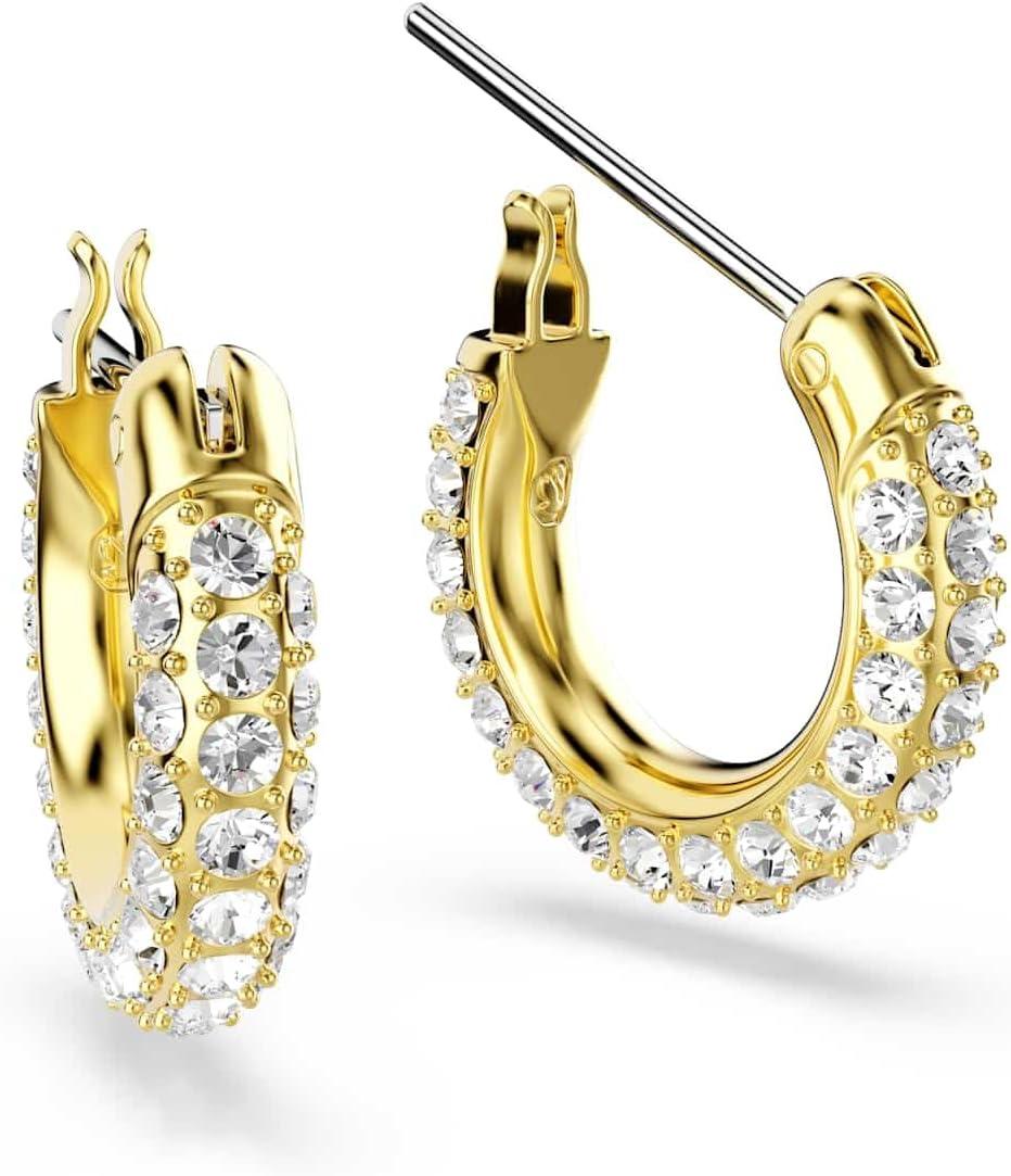 imageSwarovski Dextera hoop earrings Pav Mini White Goldtone finish