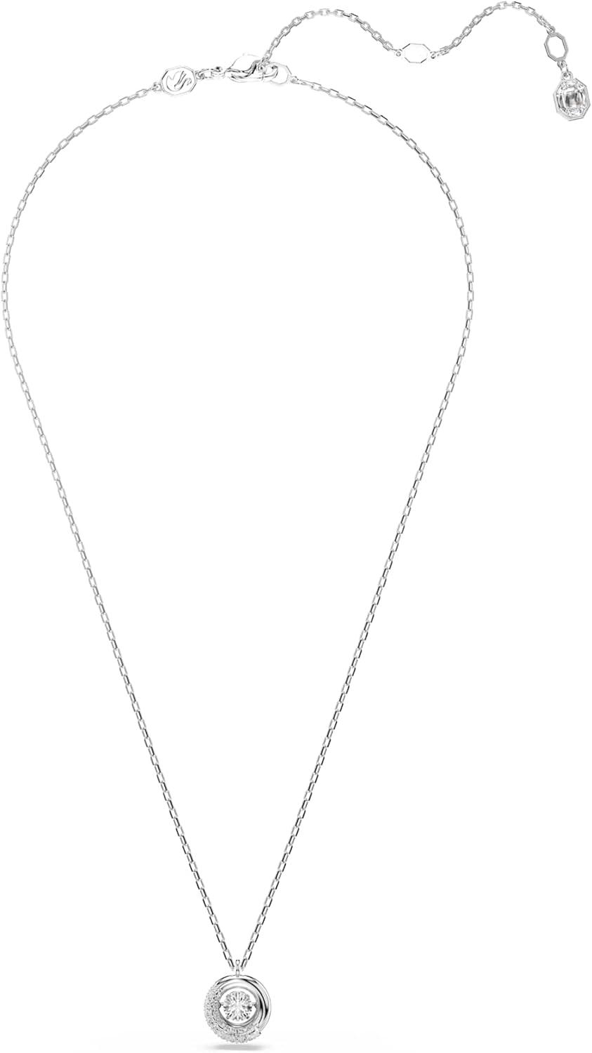 imageSwarovski Dextera pendant Round cut White Rhodium plated