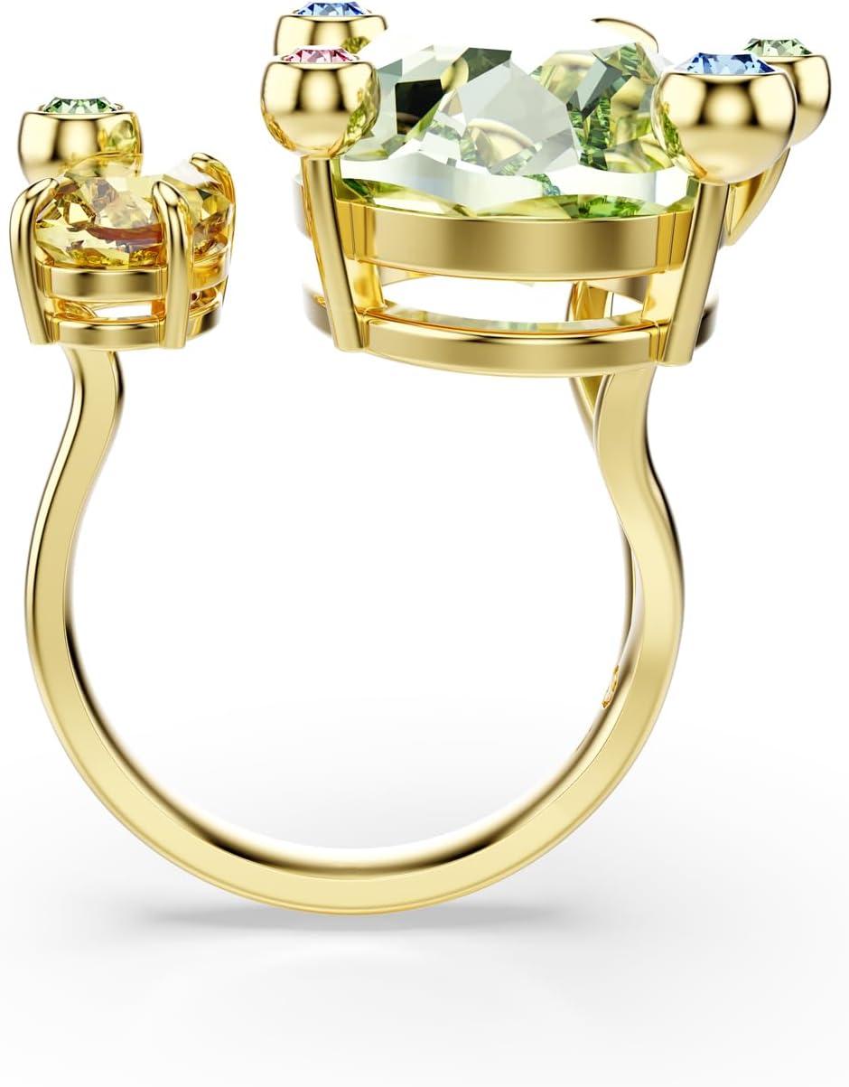 imageSwarovski Gema open ring Mixed cuts Multicolored Goldtone Finish Size 6 34