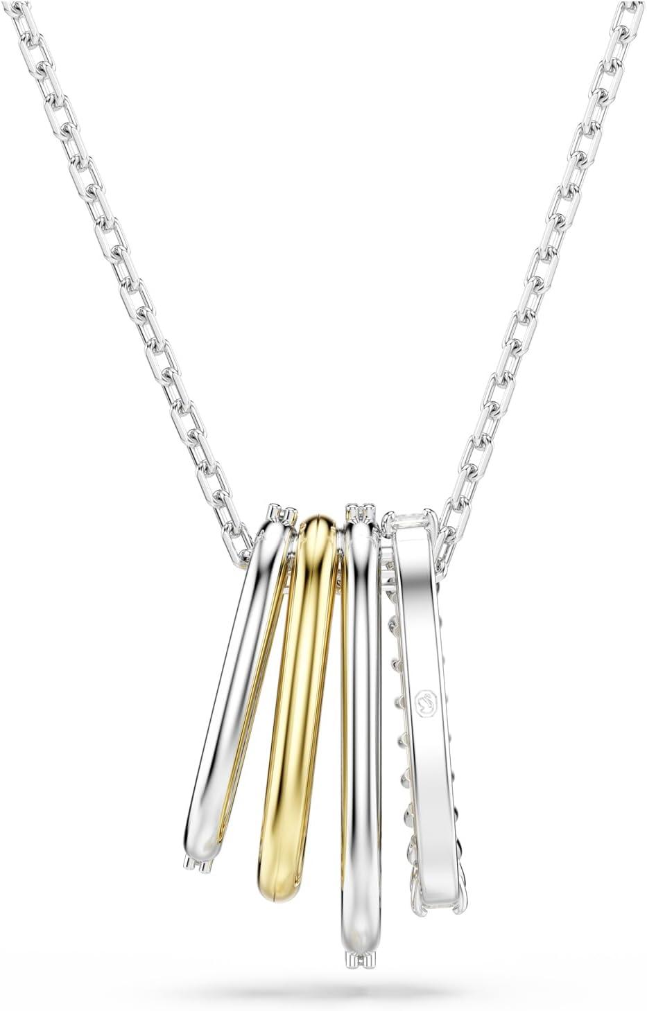 imageSwarovski Hyperbola Pendant Mixed Cuts Clear Mixed Metal Finish