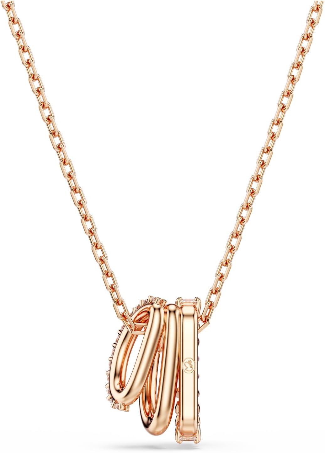 imageSwarovski Hyperbola Pendant Mixed Cuts Clear Rose GoldTone Finished