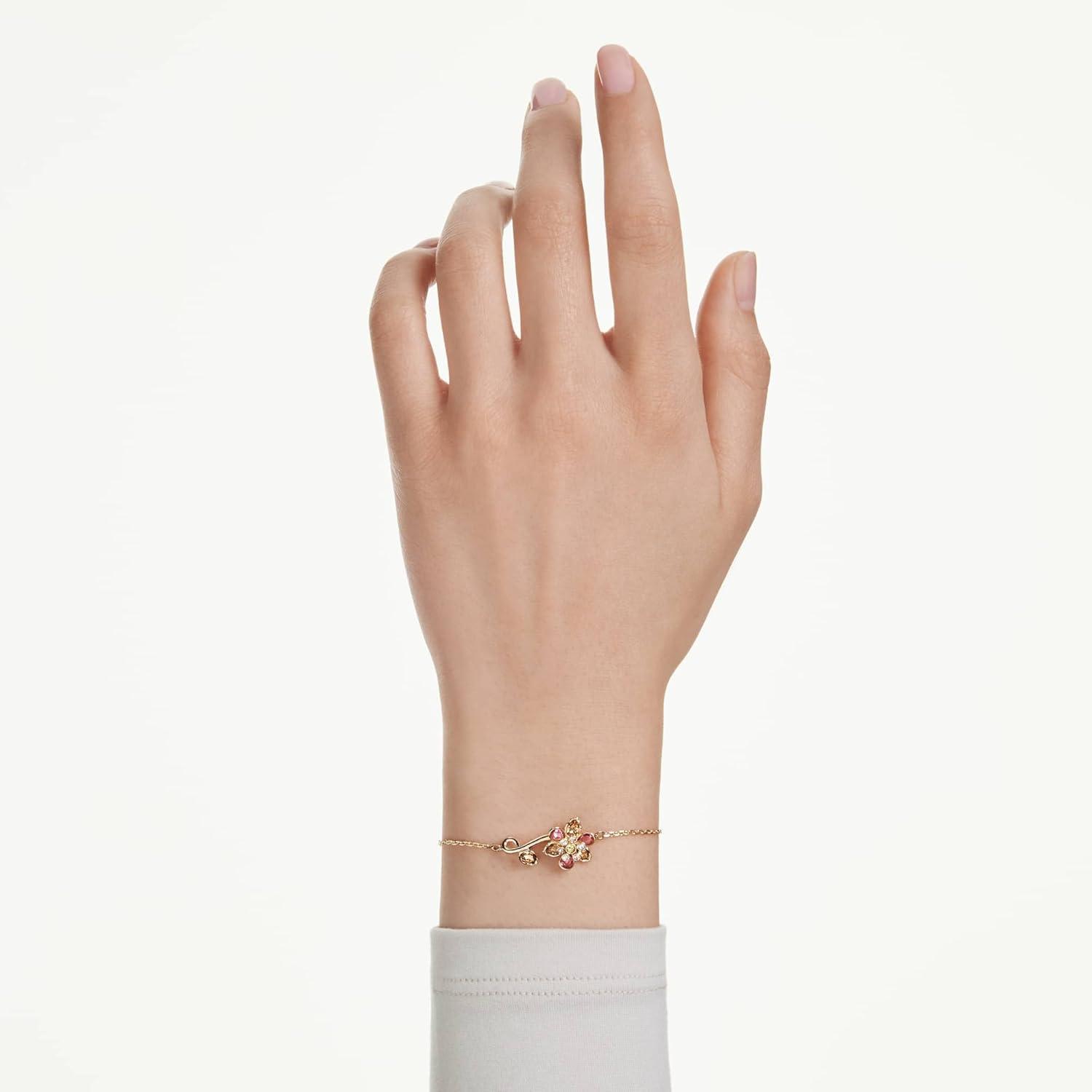 imageSwarovski Idyllia bracelet Mixed cuts Flower Multicolored Goldtone finish