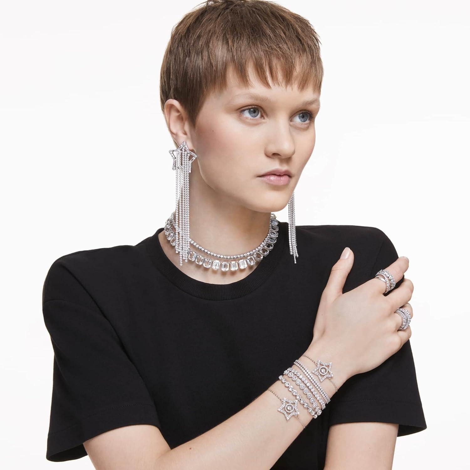 imageSwarovski Imber Emily Tennis bracelet Round cut Black Rose goldtone finish