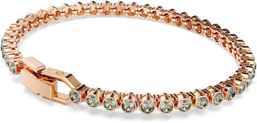 imageSwarovski Imber Emily Tennis bracelet Round cut Black Rose goldtone finish