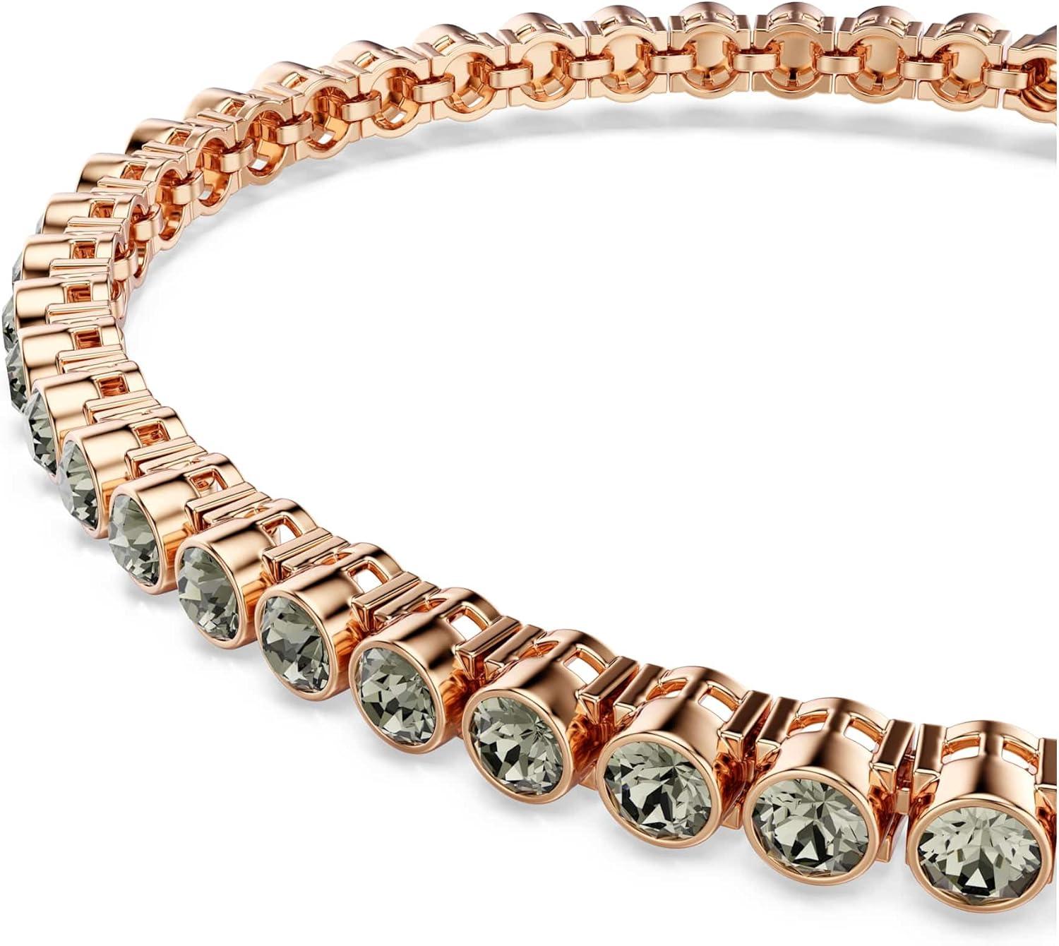 imageSwarovski Imber Emily Tennis bracelet Round cut Black Rose goldtone finish