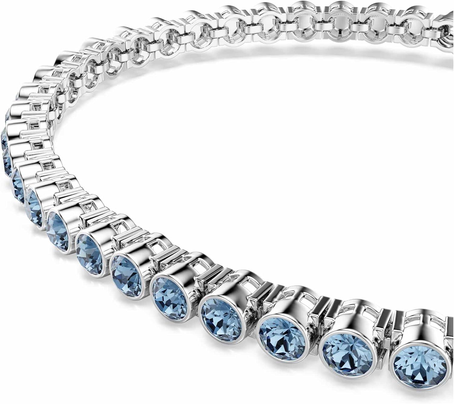 imageSwarovski Imber Emily Tennis bracelet Round cut Blue Rhodium finish