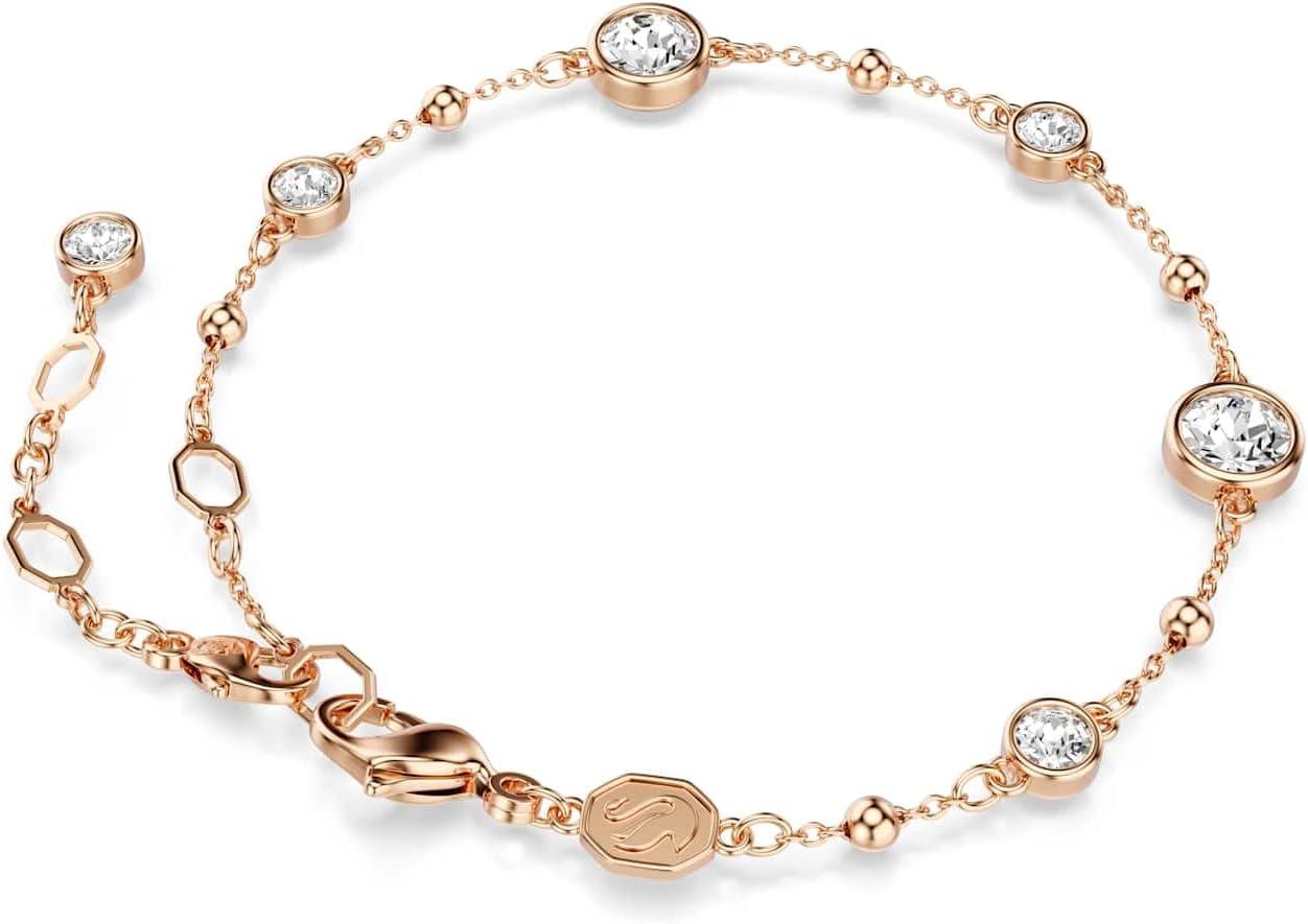 imageSwarovski Imber bracelet Round cut White Rose goldtone plated