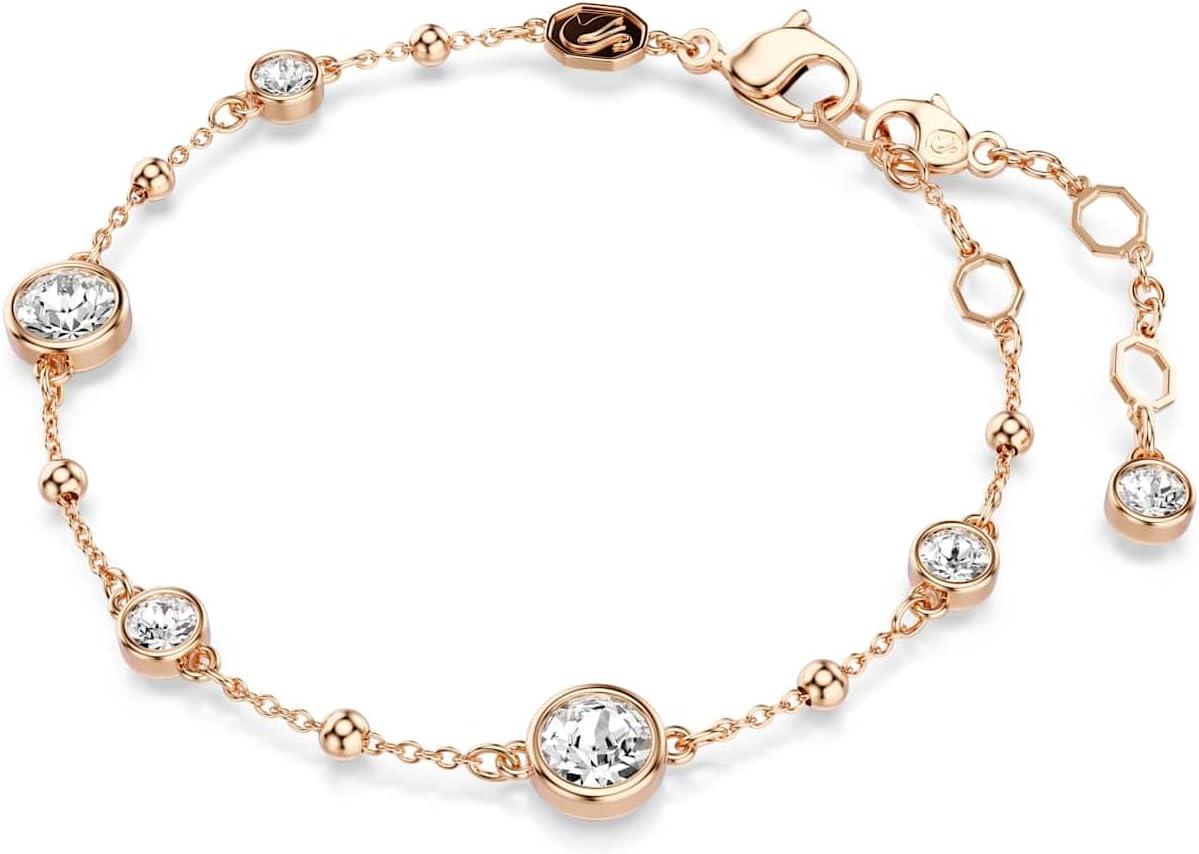 imageSwarovski Imber bracelet Round cut White Rose goldtone plated
