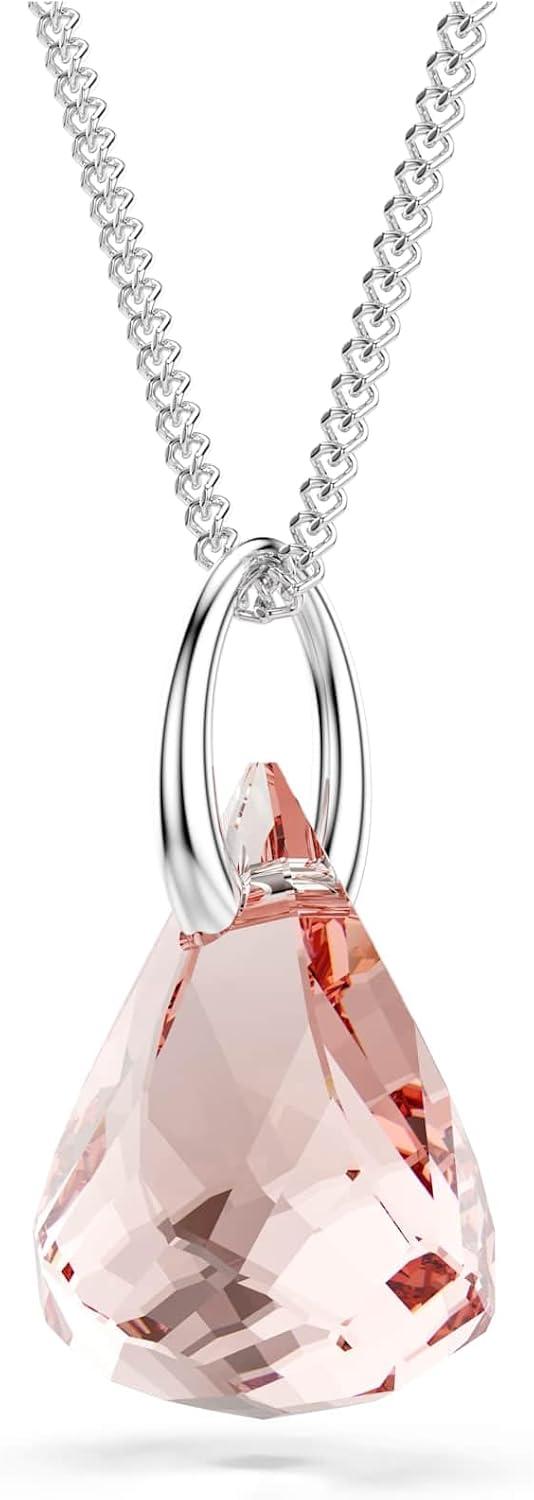 imageSwarovski Lunar drop pendant Pink Rose goldtone finish