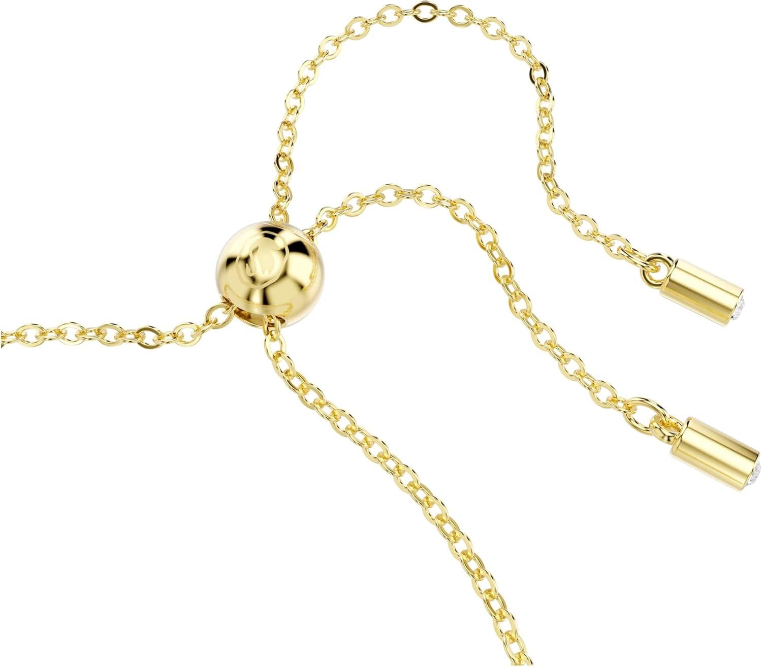 imageSwarovski Matrix Tennis bracelet Mixed cuts Caramel Goldtone plated