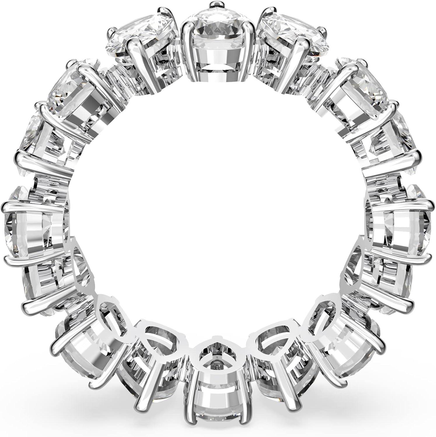 imageSwarovski Matrix Vittore Ring PearShaped Clear Crystal Stones Rhodium FinishUS 7 EU 55