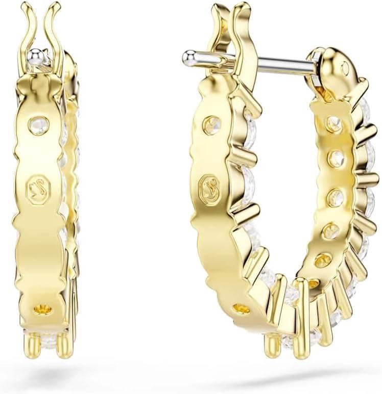 imageSwarovski Matrix Vittore hoop earrings Round cut White Goldtone Finish