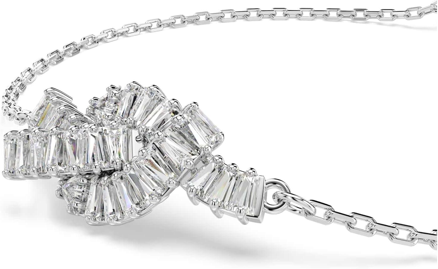 imageSwarovski Matrix bracelet Baguette cut Knot White Rhodium plated