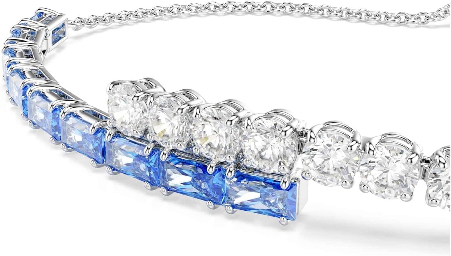 imageSwarovski Matrix bracelet Mixed cuts Blue Rhodium plated