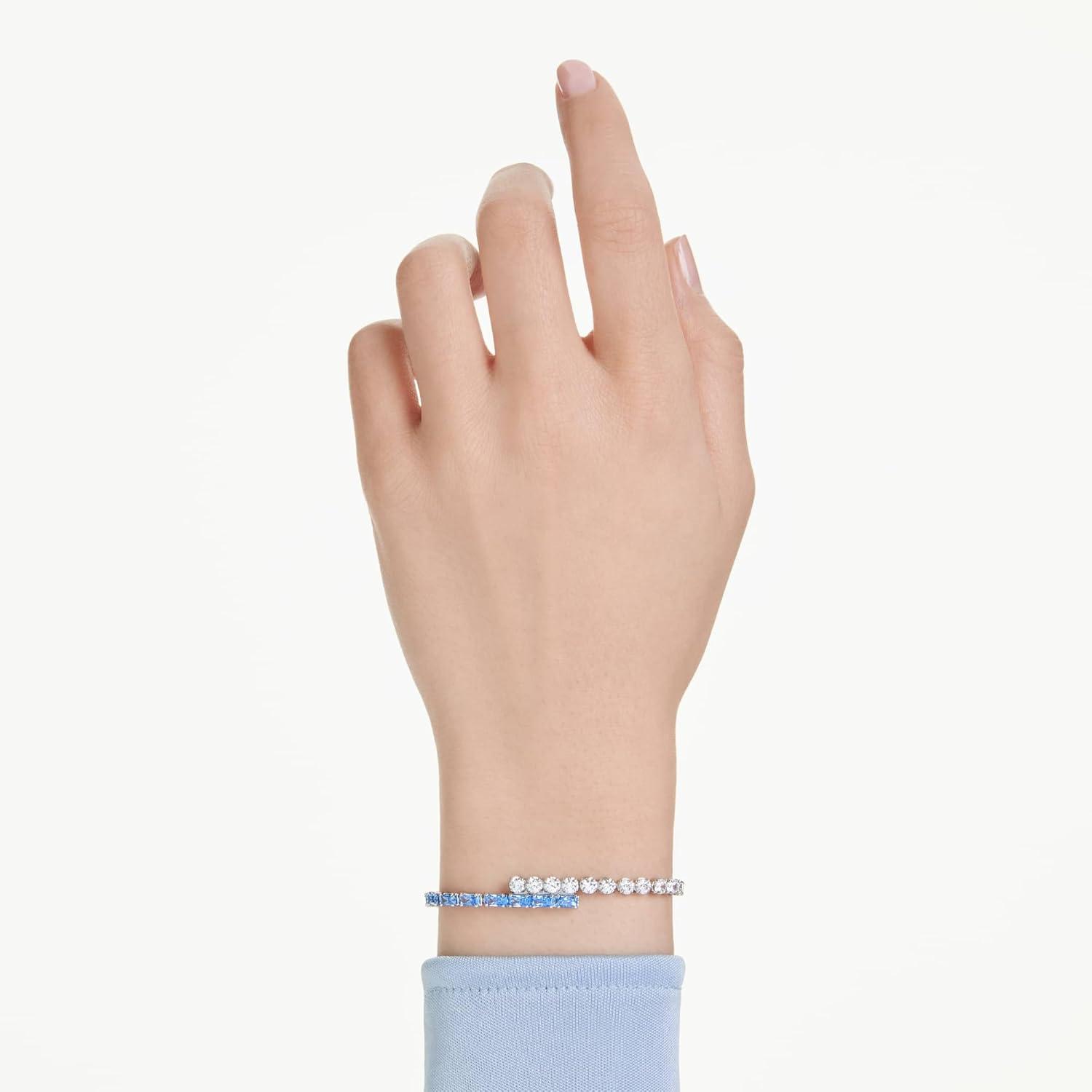 imageSwarovski Matrix bracelet Mixed cuts Blue Rhodium plated