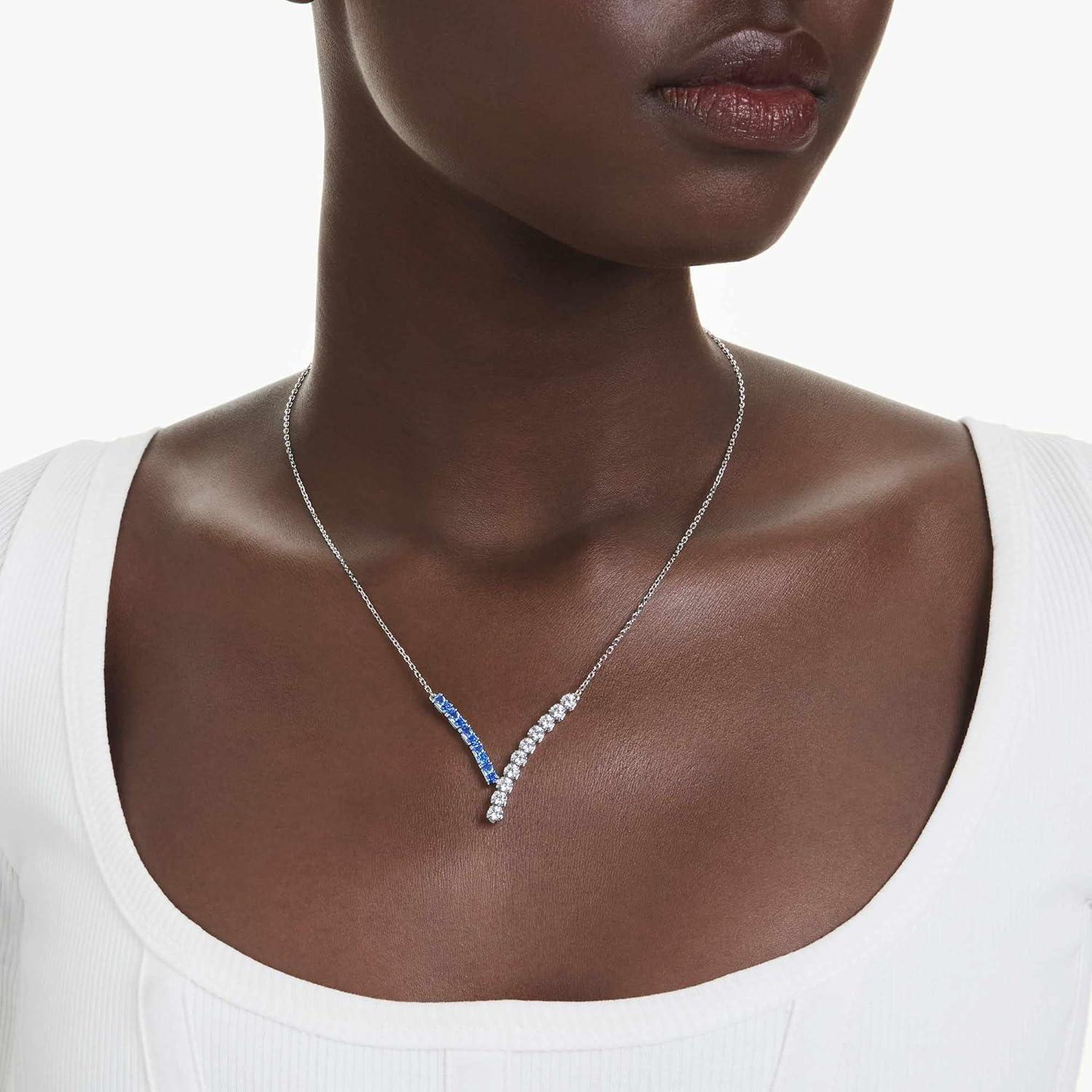 imageSwarovski Matrix pendant Mixed cuts Blue Rhodium plated