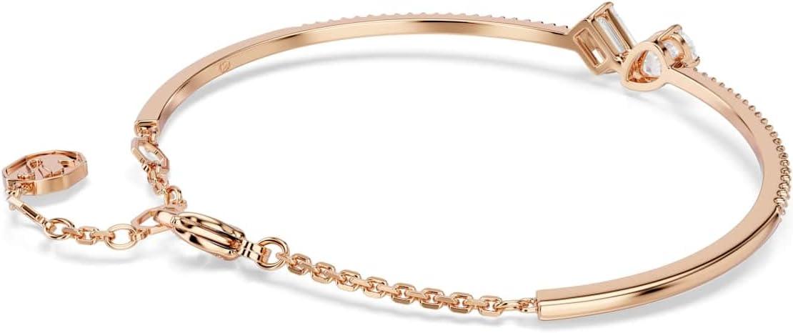 imageSwarovski Mesmera bangle Mixed cuts White Rose goldtone finish