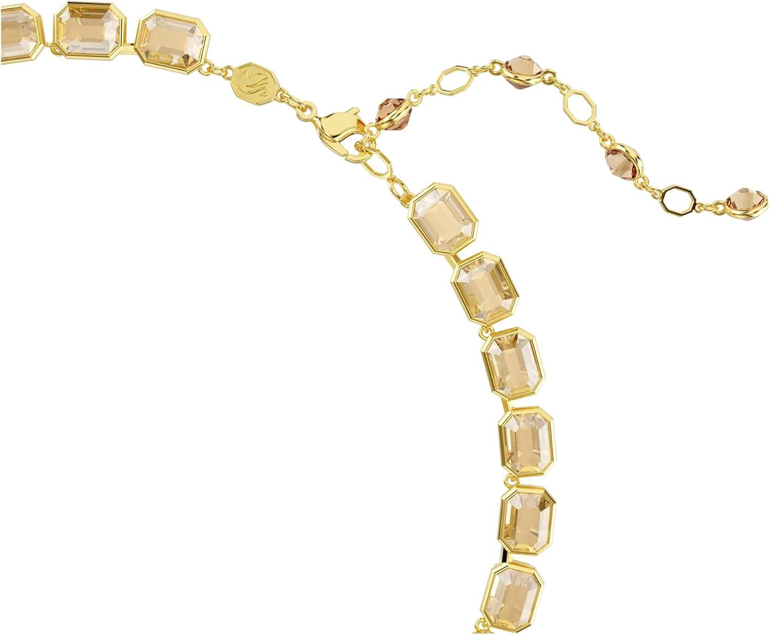 imageSwarovski Millenia Tennis necklace Octagon cut Yellow Goldtone plated
