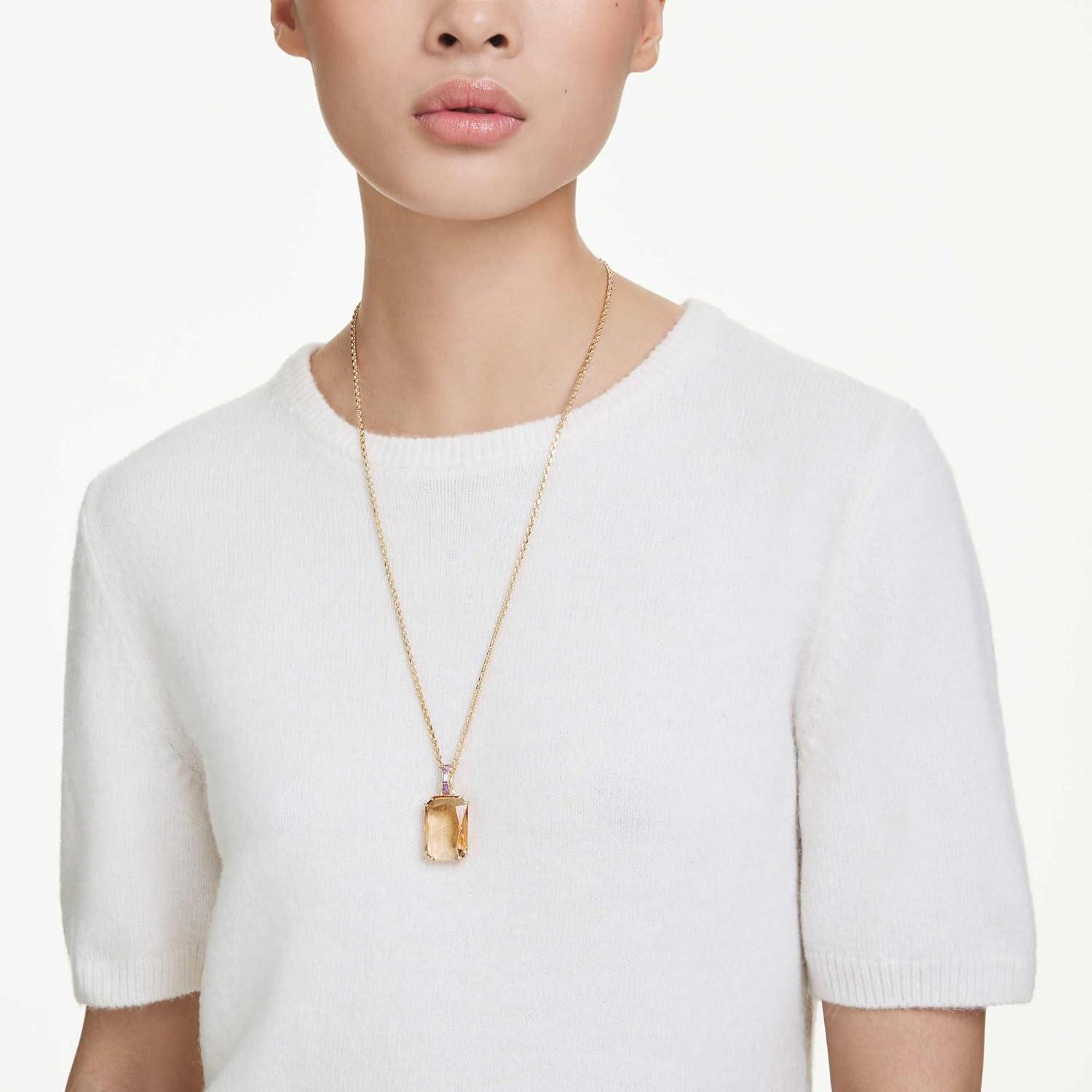 imageSwarovski Millenia pendant Octagon cut Caramel Goldtone plated