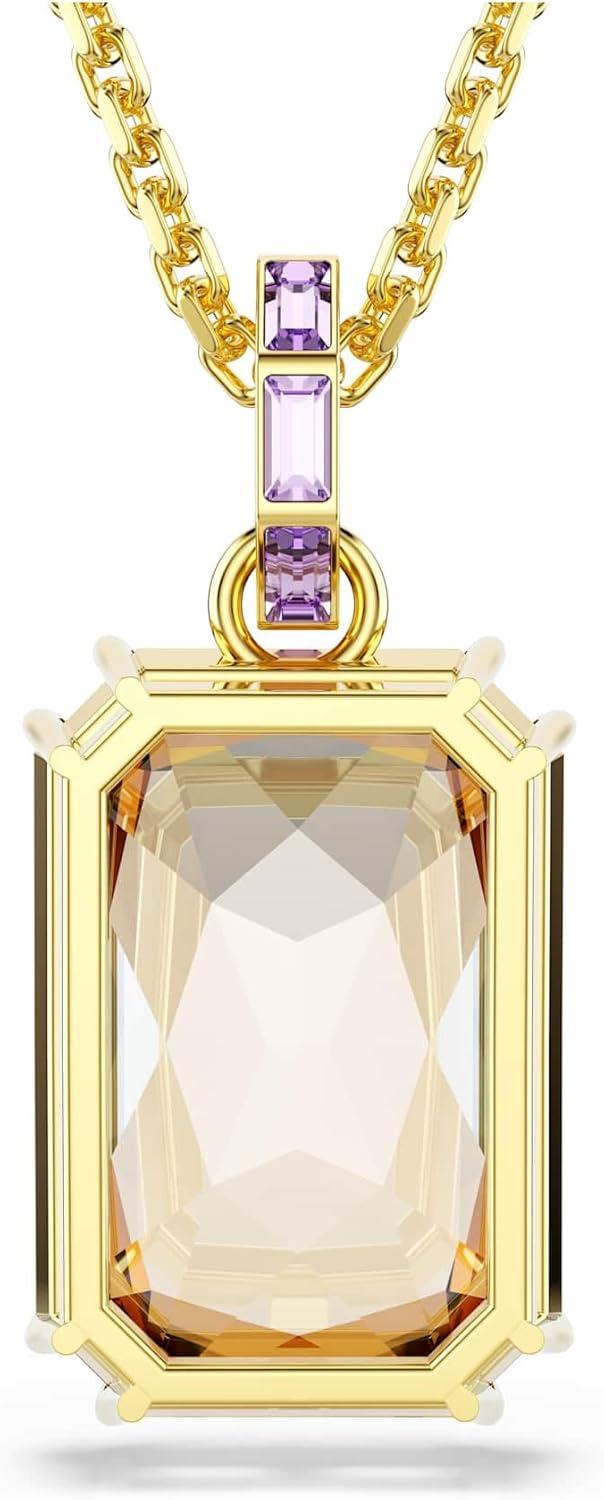 imageSwarovski Millenia pendant Octagon cut Caramel Goldtone plated