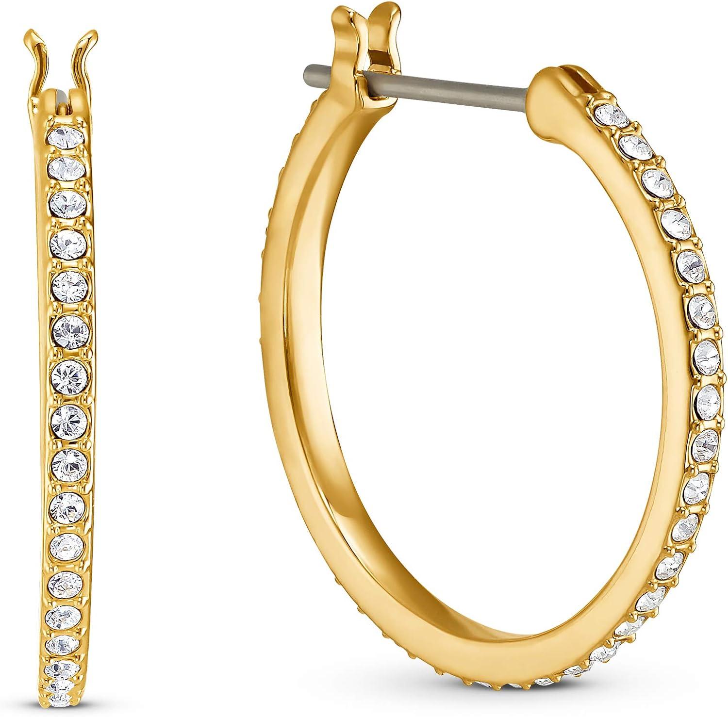 imageSwarovski Ocean Adventure and Shell Necklace Earrings and Bracelet Crystal Jewelry Collection Amazon ExclusiveHoop Pierced Earrings