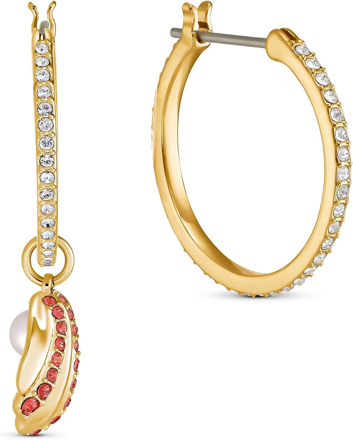 imageSwarovski Ocean Adventure and Shell Necklace Earrings and Bracelet Crystal Jewelry Collection Amazon ExclusiveHoop Pierced Earrings