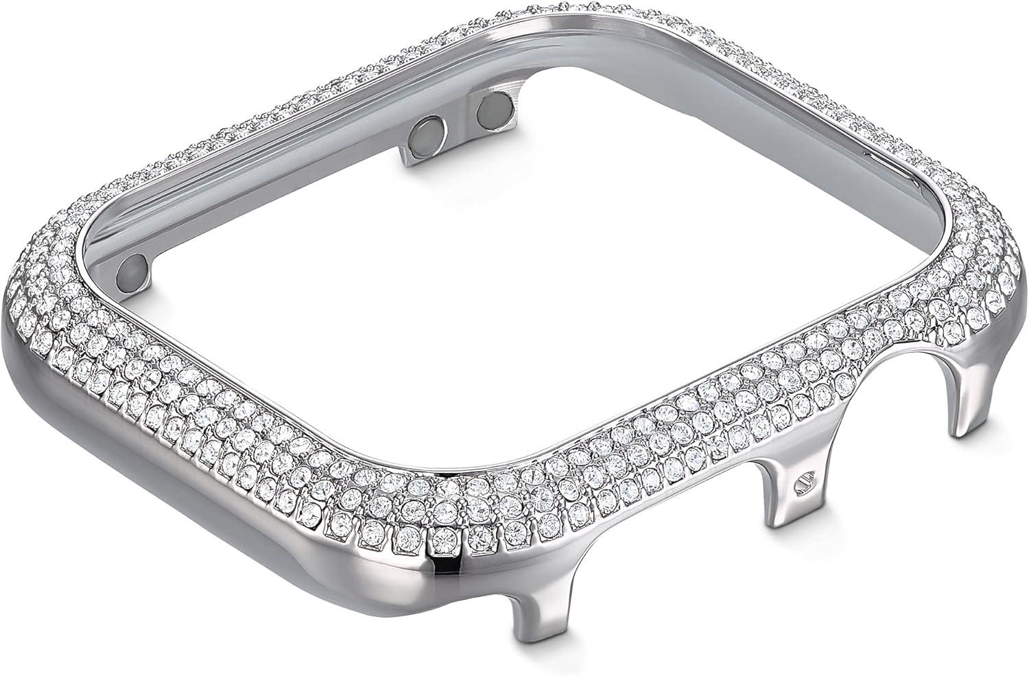 imageSwarovski Sparkling Smartwatch Case compatible with Apple Watch Series 4 and 5 40mm Silver ToneSilver tone