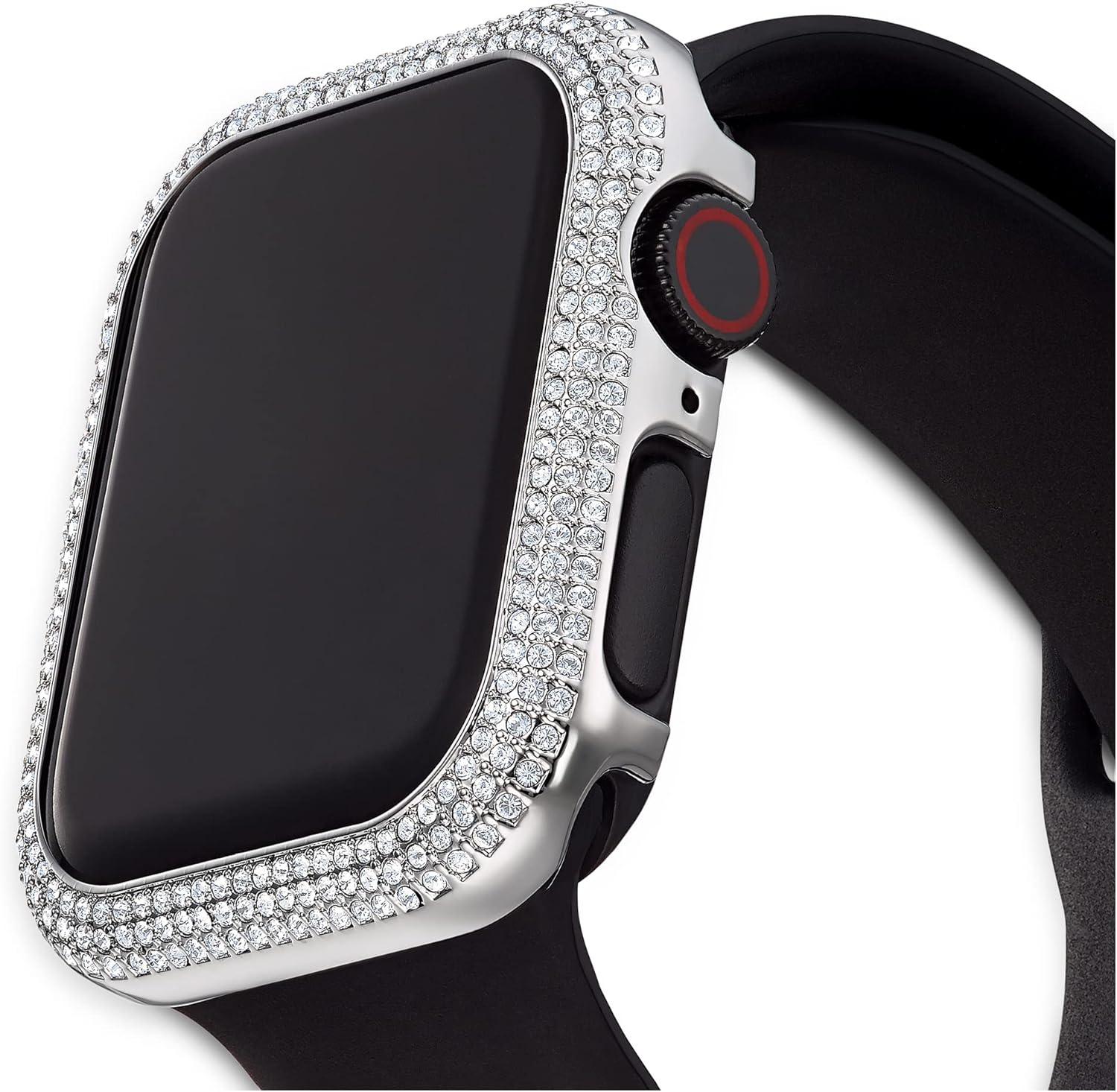 imageSwarovski Sparkling Smartwatch Case compatible with Apple Watch Series 4 and 5 40mm Silver ToneSilver tone