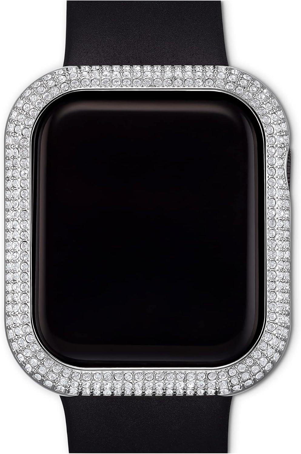 imageSwarovski Sparkling Smartwatch Case compatible with Apple Watch Series 4 and 5 40mm Silver ToneSilver tone