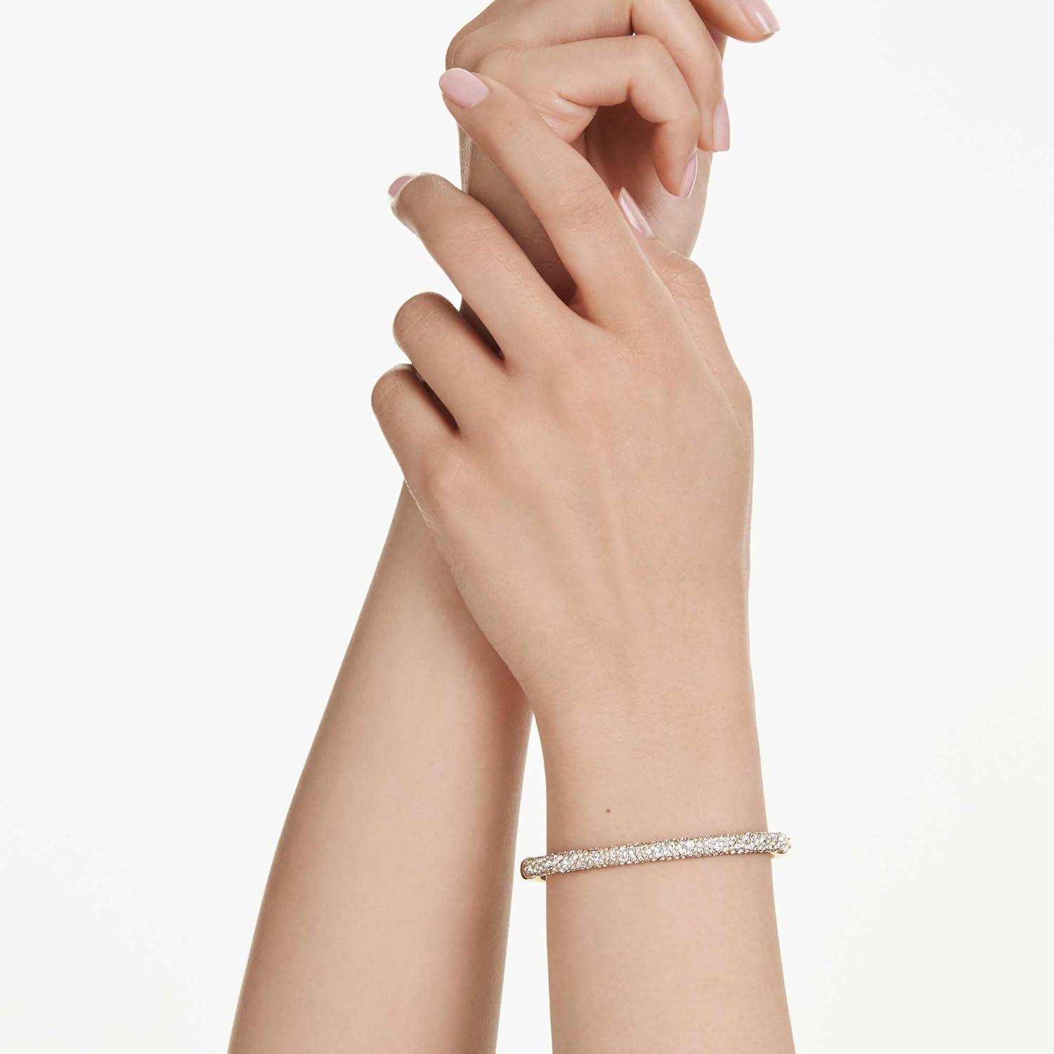 imageSwarovski Sublima bangle Snow pav White Goldtone plated