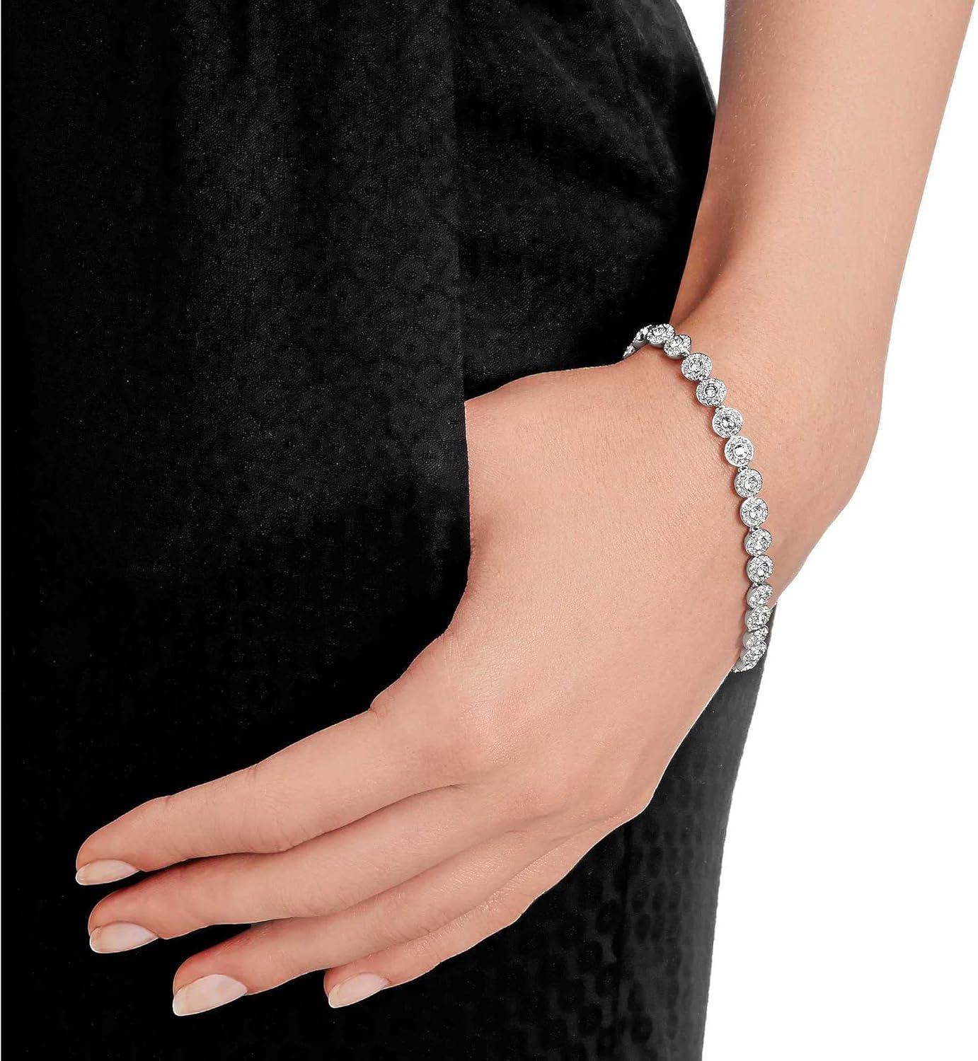 imageSwarovski Una Angelic Bracelet with White Crystals on a Rhodium Plated Setting