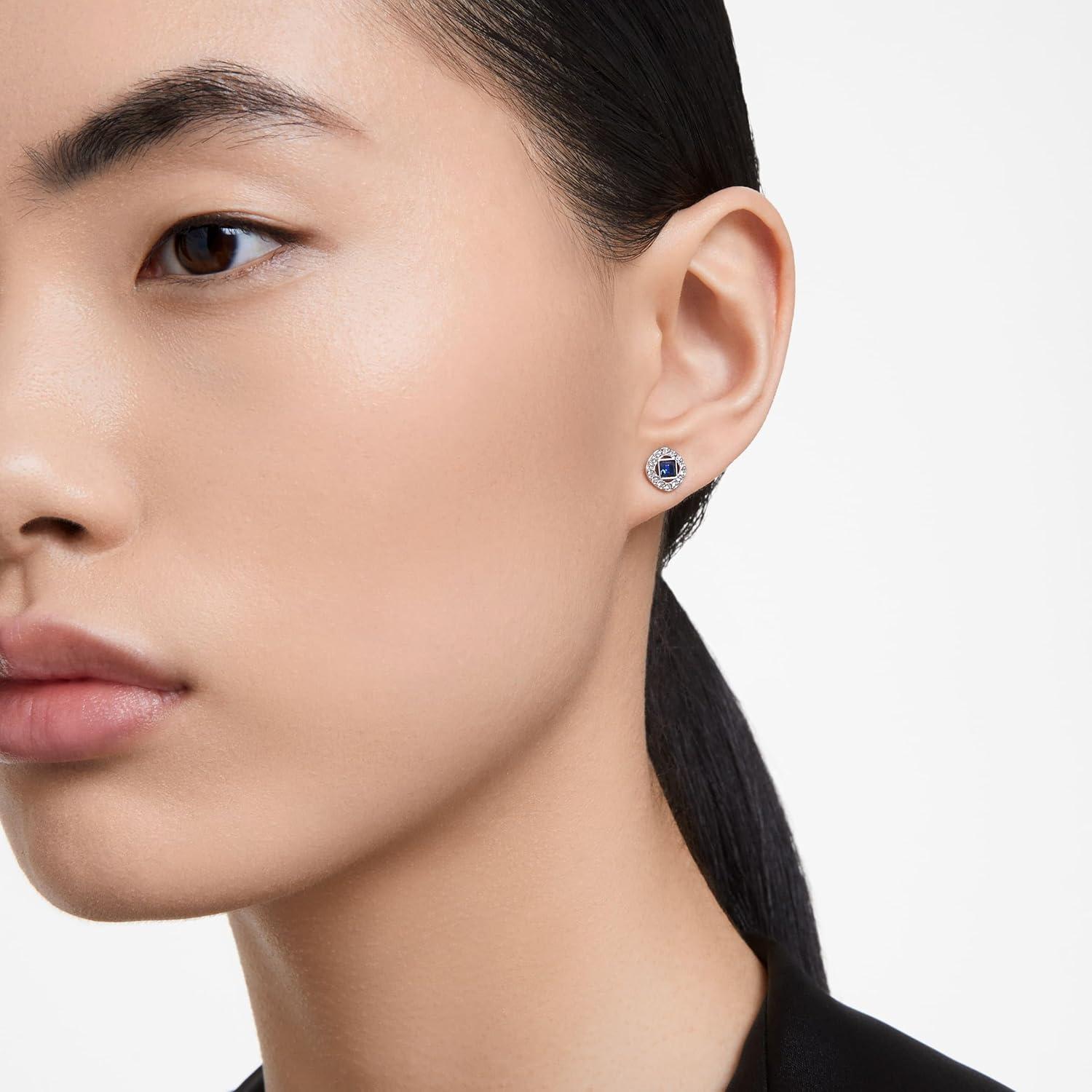 imageSwarovski Una Angelic Crystal Stud Earrings CollectionDark Blue