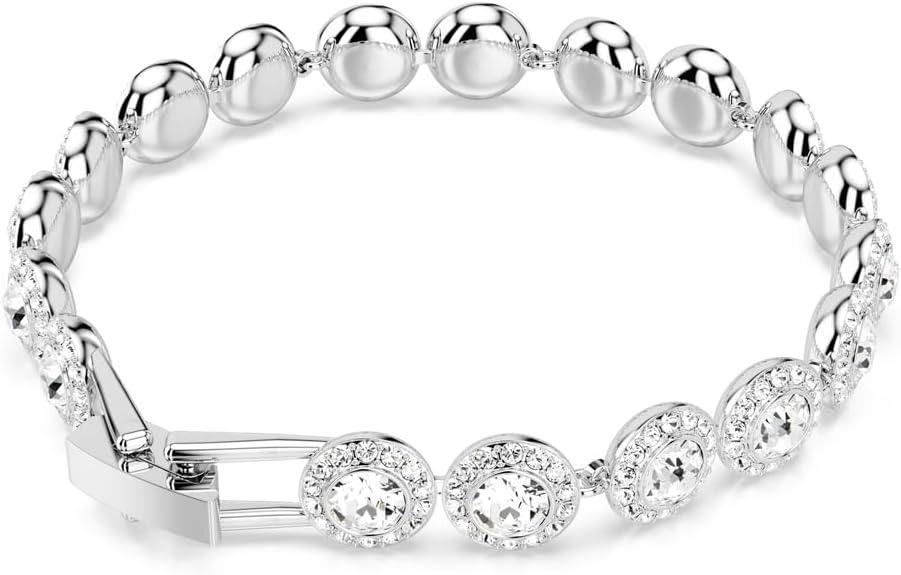 imageSwarovski Una Angelic Tennis Bracelet Round Cut Clear Rhodium Finished