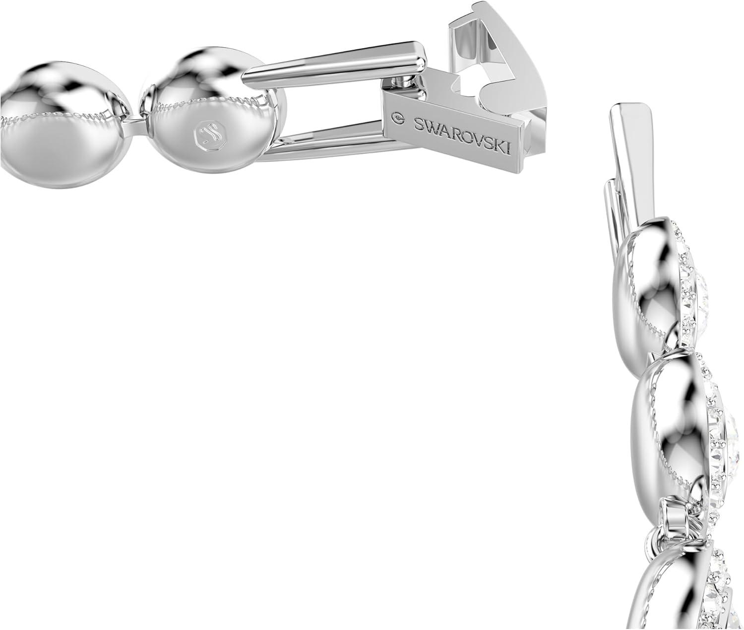 imageSwarovski Una Angelic Tennis Bracelet Round Cut Clear Rhodium Finished