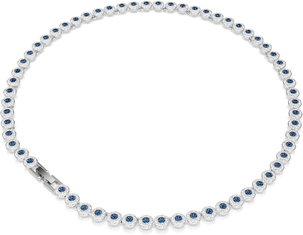 imageSwarovski Una Angelic Tennis necklace Round cut Blue Rhodium plated