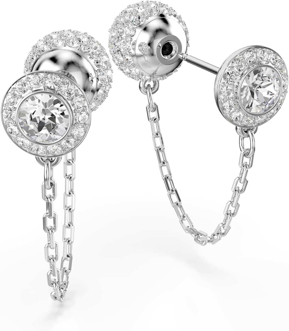 imageSwarovski Una Angelic drop earrings Round cut White Rhodium finish